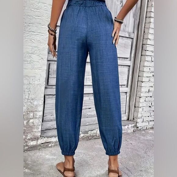 Robert Louis Denim Color Jogger Pants, Size Small - Picture 2 of 16